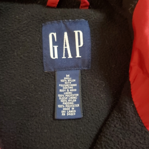 Vintage GAP Women's Red Fleece Lined Anorak Pullover Jacket sz Medium - Picture 9 of 16
